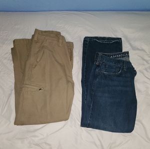 Mens American Eagle and Dockers pants 32/30